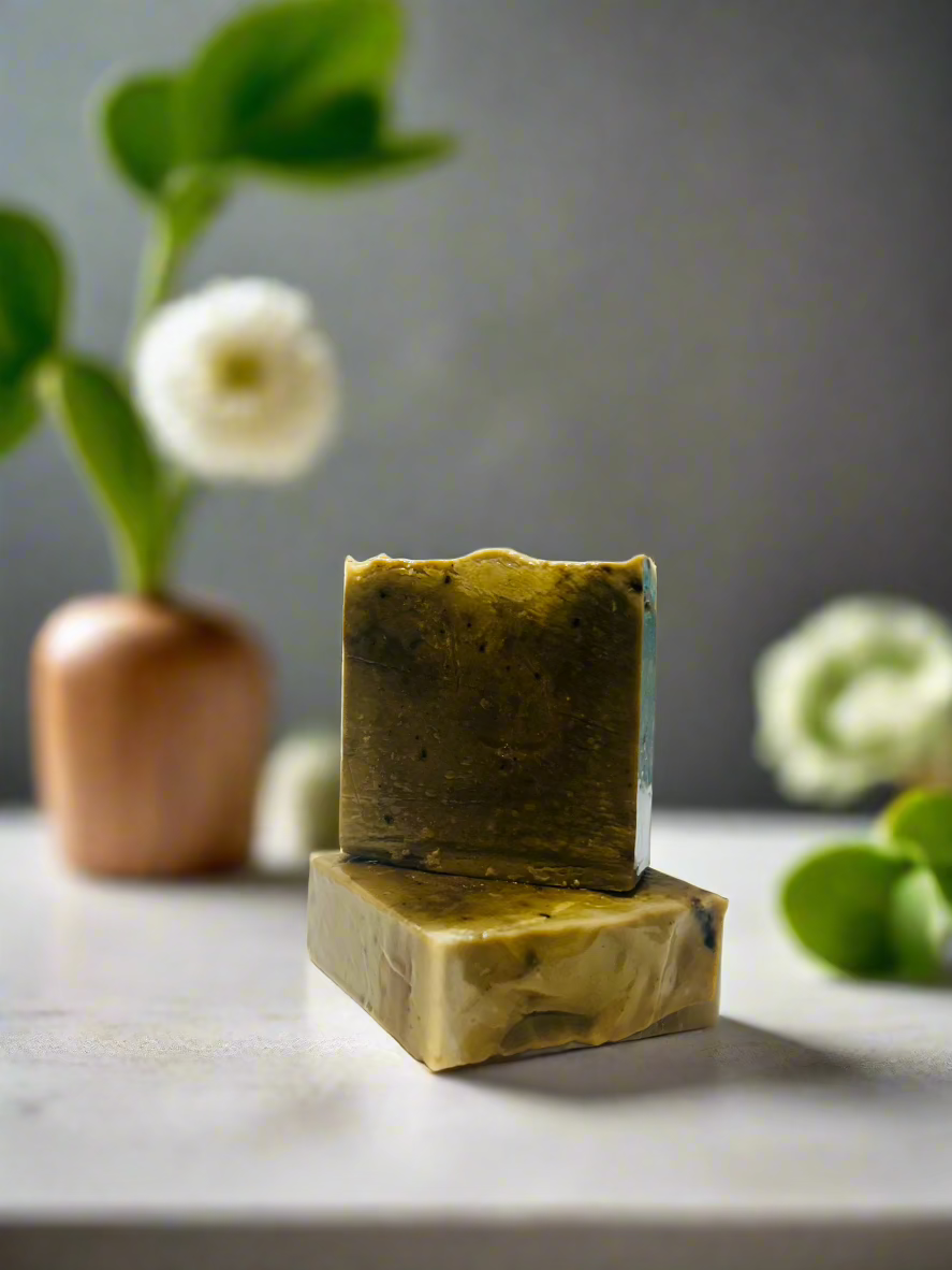 Matcha Power Packed Soothing Bar Soap, Plant based coconut and fragrance free