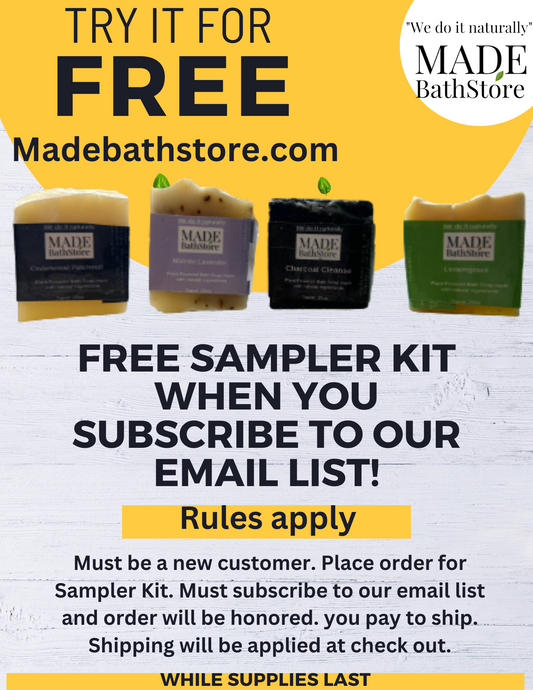 All Natural Bar Soap  Free Sampler Pack