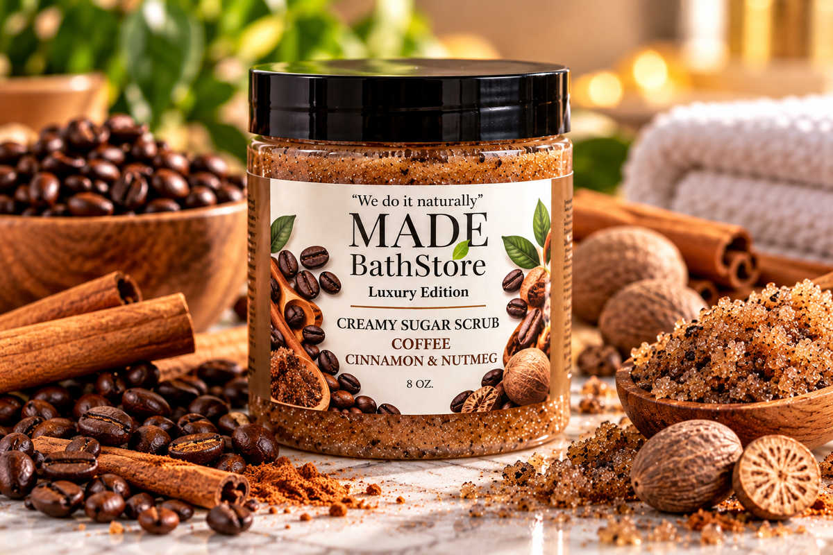 Coffee, Cinnamon & Nutmeg Sugar Scrub