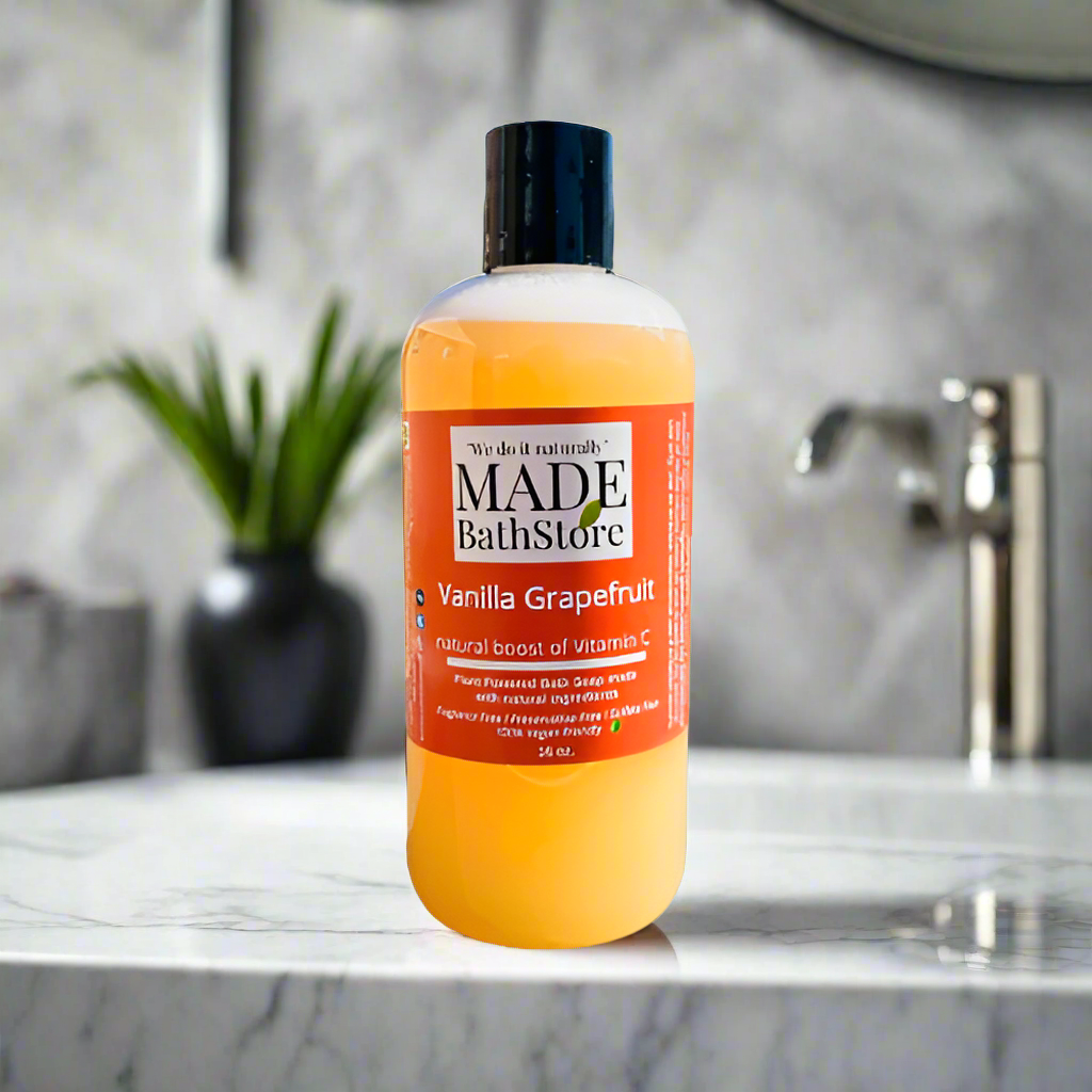 Vanilla Grapefruit Natural Plant-Based Body Wash – Energize, Hydrate and Indulge