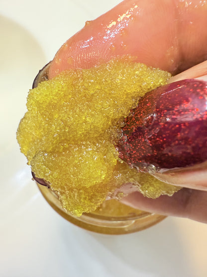 Creamy Turmeric & Ginger Sugar Scrub with Rose Petals